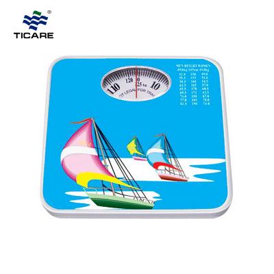 Blue Sailboat Bathroom Mechanical Scale - TICARE HEALTH